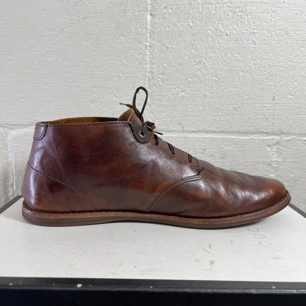 Timberland A152E Brown Leather Chukka Ankle Boots Lace Up Men's Size 9.5 US